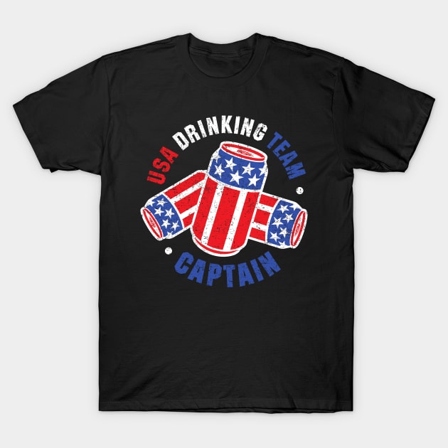 USA Drinking Team Captain T-Shirt by artbitz